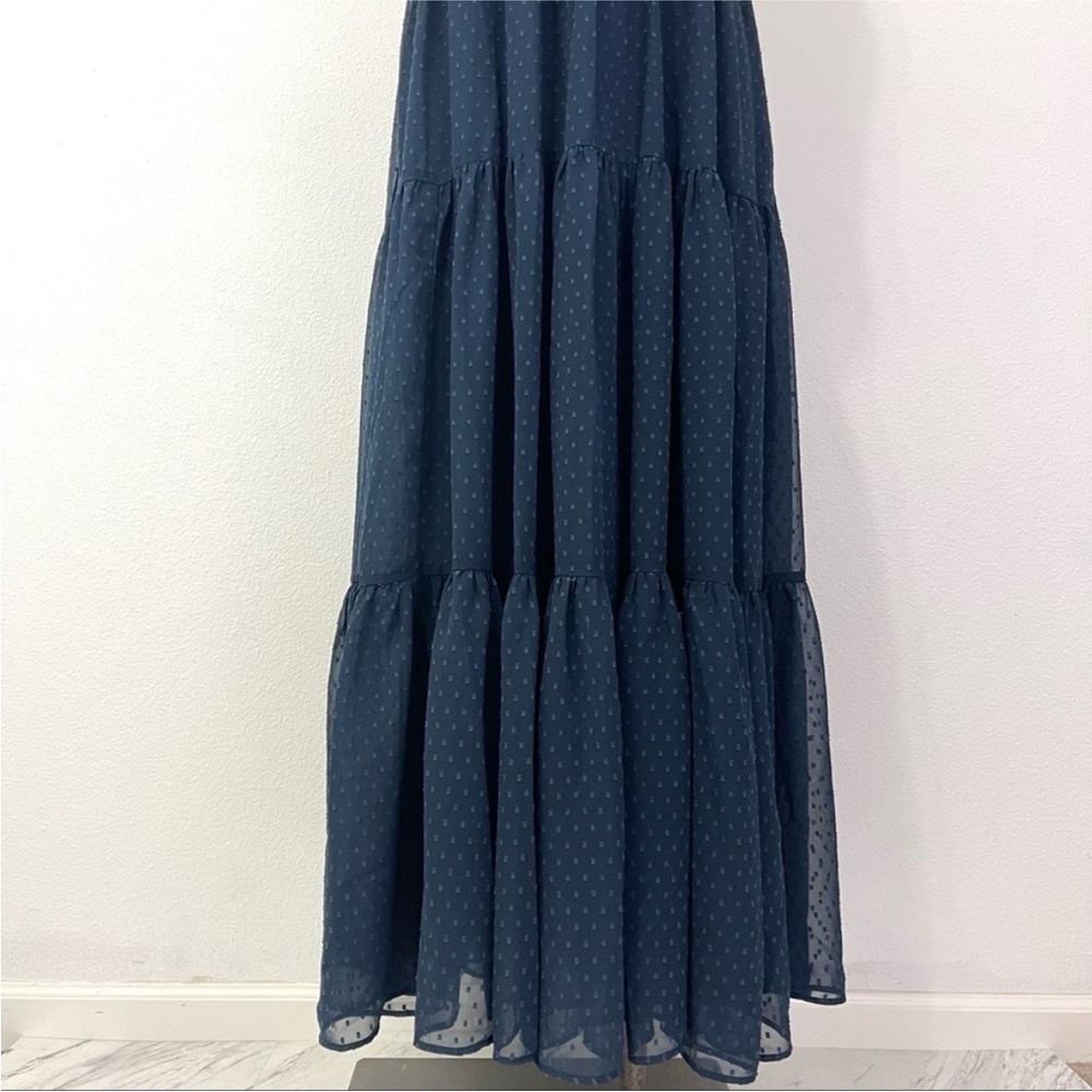 Ranna Gill Anthropologie Lucinda Beaded Bodice Tiered Swiss Dot Maxi Dress Sz 6 - Picture 10 of 12